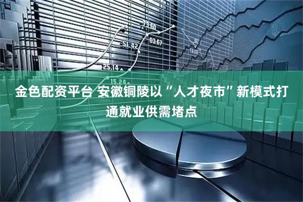 金色配资平台 安徽铜陵以“人才夜市”新模式打通就业供需堵点